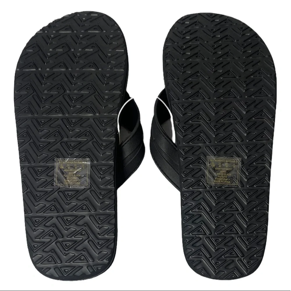 Black Flip Flop Beach Sandals Mens Size 12